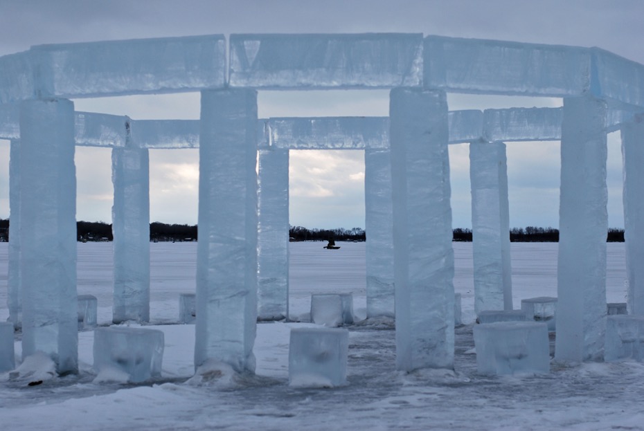 Icehenge on Rock Lake, Lake Mills, WI