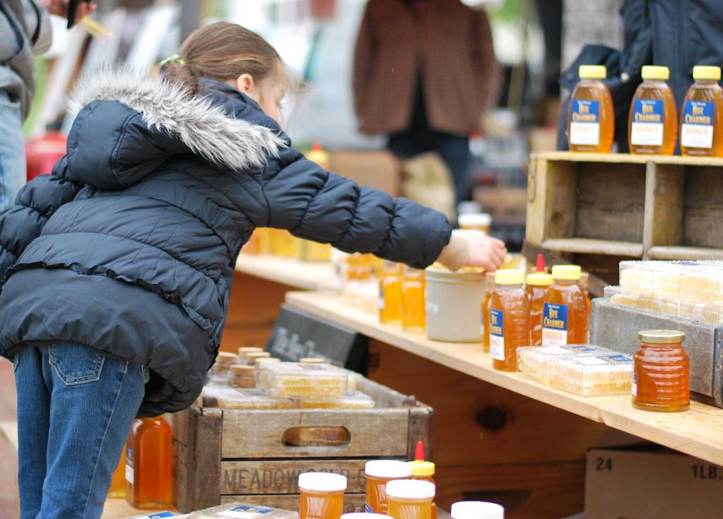 Honey sold at Farmers Market