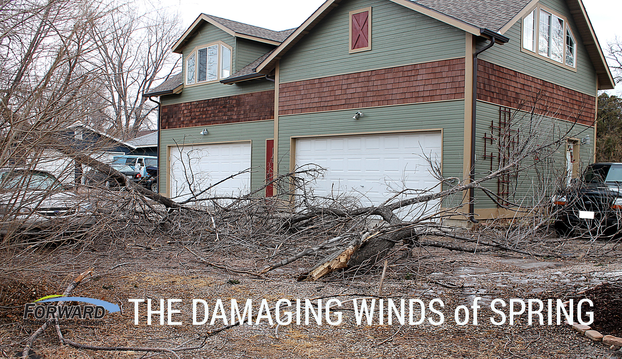 High spring winds cause damage to homes