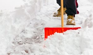 shoveling snow